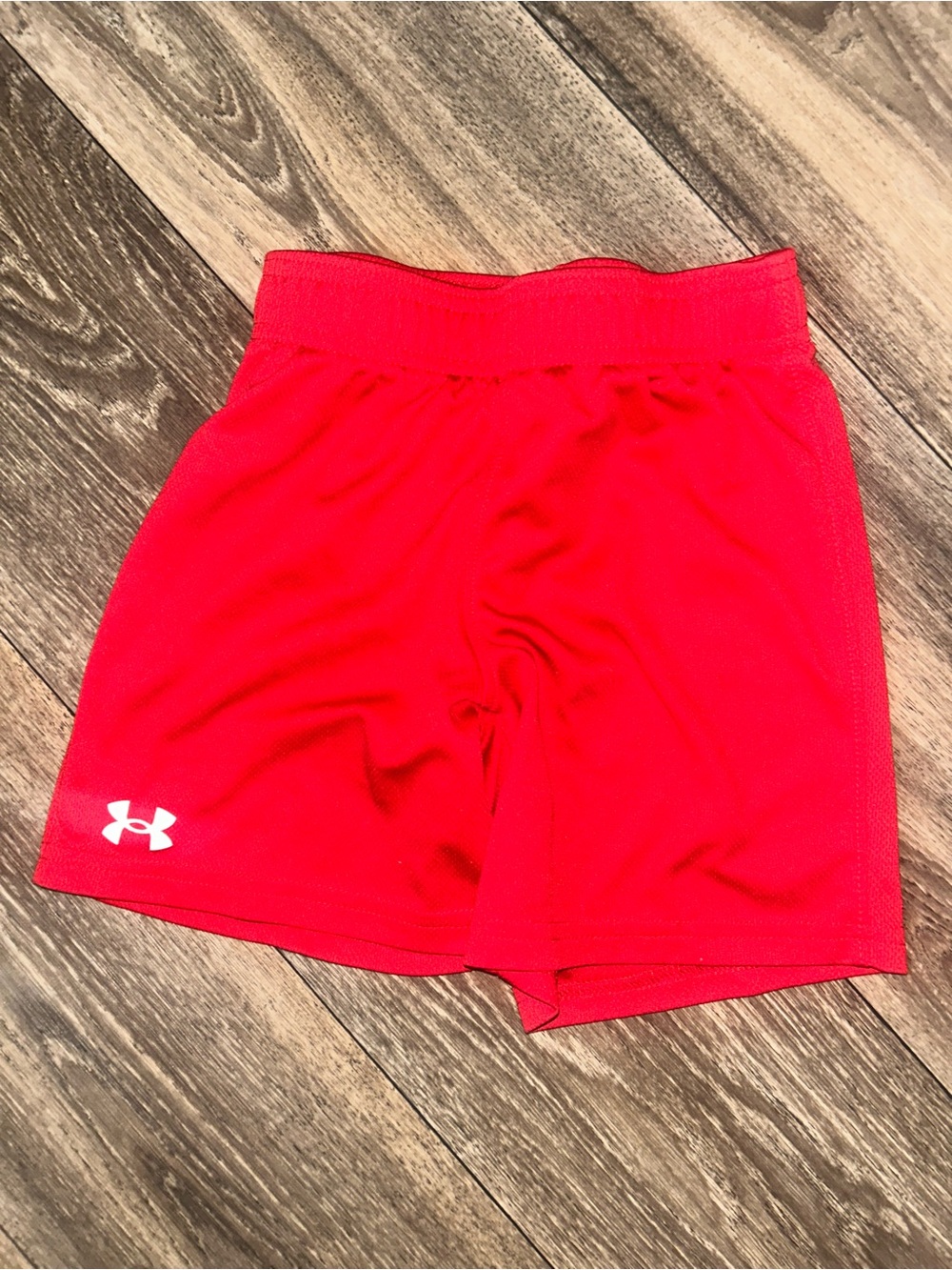Under Armour Bright Red Performance Shorts size 4t like new